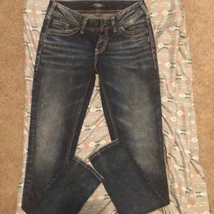 Silver elyse mid skinny  wore one time!